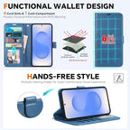 TUCCH Case Wallet for Galaxy S25 Edge, Removable Wrist Strap PU Leather - Image 5