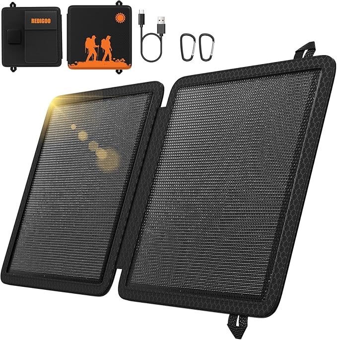 REDIGOO Portable 10W Solar Panel Charger, Mini Solar Panel by Unknown