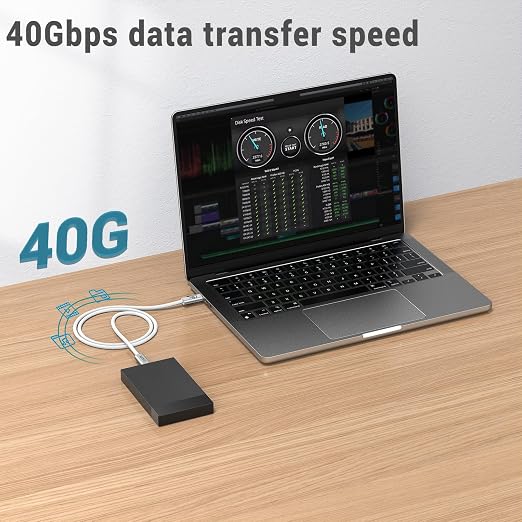 240W USB C Cable 6.6FT 2 Packs, USB4 Cable - Image 4