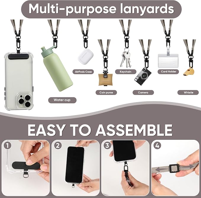 Cell Phone Strap Adjustable Wrist Strap Crossbody Cellphone Holder Extra Long - Image 6