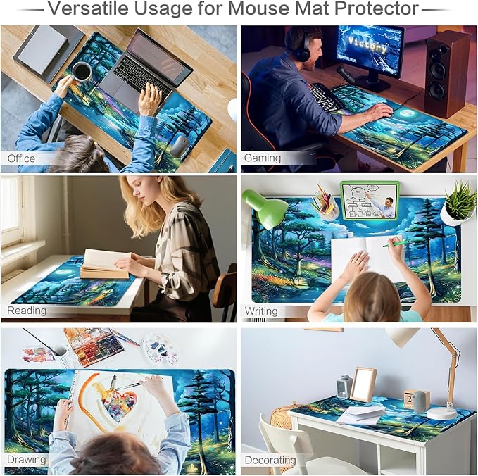 Lokigo Desk Pad, Extended Large Gaming Mouse Pad, Waterproof Starry Night Mouse - Image 7