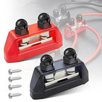 RED WOLF 2PCs 3/8" M10 Small Dual Stud Bus Bar 12-48 V Power Distribution Block by REDWOLF