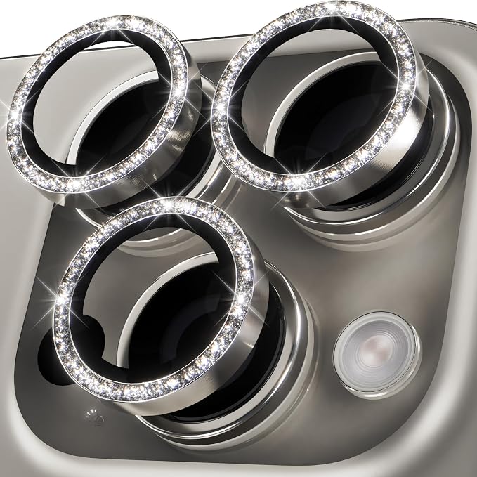 YWXTW Designed for iPhone 16 Pro/iPhone 16 Pro Max Camera Lens Protector Bling by YWXTW