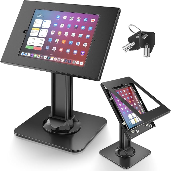AboveTEK Anti-Theft iPad Kiosk Stand – POS iPad Security Stand & Locking Tablet by AboveTEK