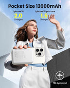 Magnetic Portable Charger Power Bank 12000mAh MagSafe Compatible Battery Pack - Image 3