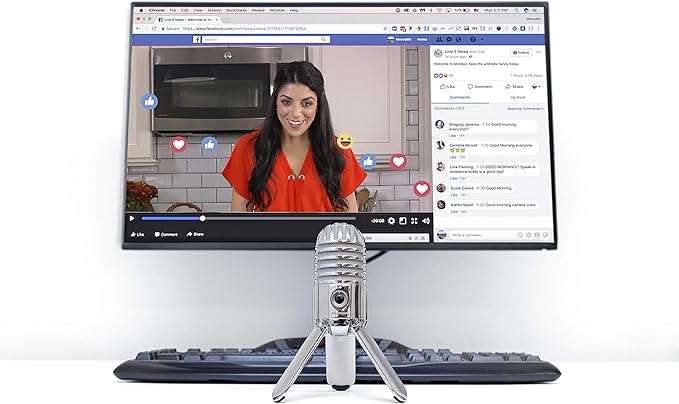 Samson Meteor Mic USB Condenser Podcasting Podcast Recording Desktop Microphone - Image 6