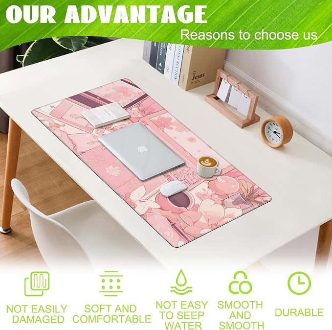 Large Gaming Mouse Pad for Desk, Kawaii Anime Desktop Desk Pad, Extended Big - Image 4