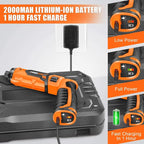 ENERTWIST 8V Cordless Electric Screwdriver, 21+1 Cluth, Dual Position Handle - Image 6
