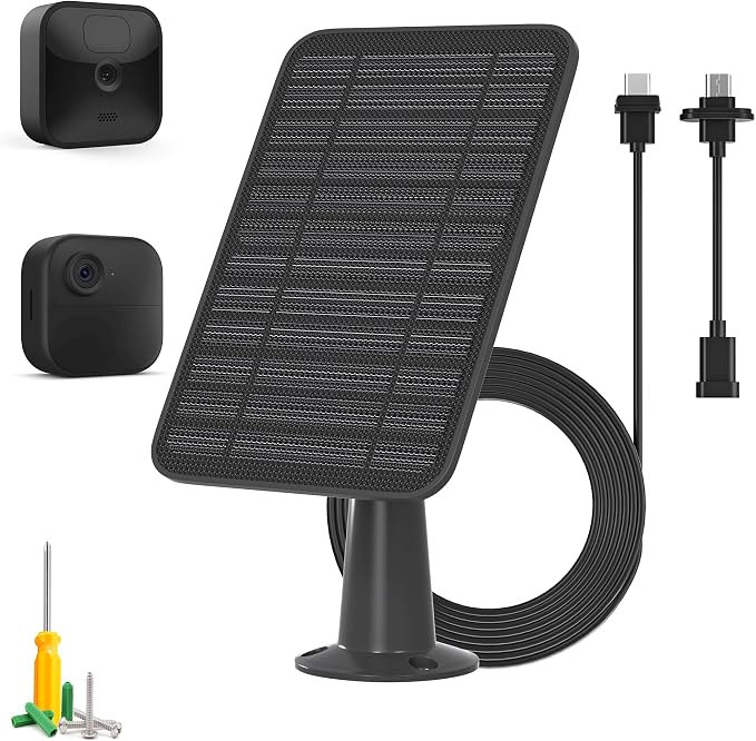 5W Solar Panel Compatible with Blink Outdoor 4/Blink Outdoor XT3 & Blink XT2/XT by WININMETA