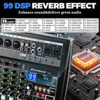 8-Channel Professional Audio Mixer, FX-8usb Mixing Console - Image 2