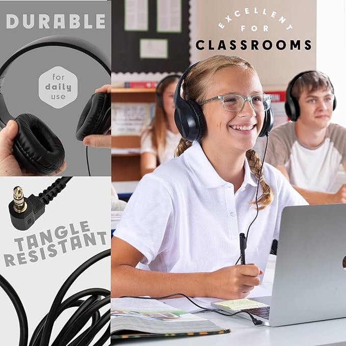 Classroom Headphones-Bulk 10-Pack, - Image 2