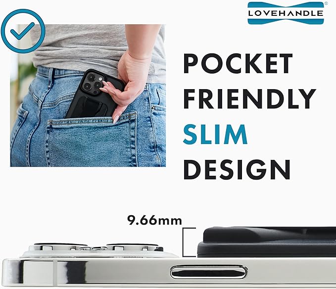LoveHandle PRO MagSafe Compatible Magnetic Phone Grip w/Kickstand - Image 4