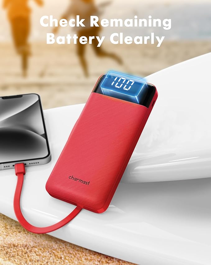 Charmast Portable Charger with Built in Cables, Power Bank with Cords Wires - Image 7