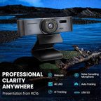 ROCWARE 4K Webcam with Remote, RC16 Computer Camera with Microphone, 1080p - Image 8