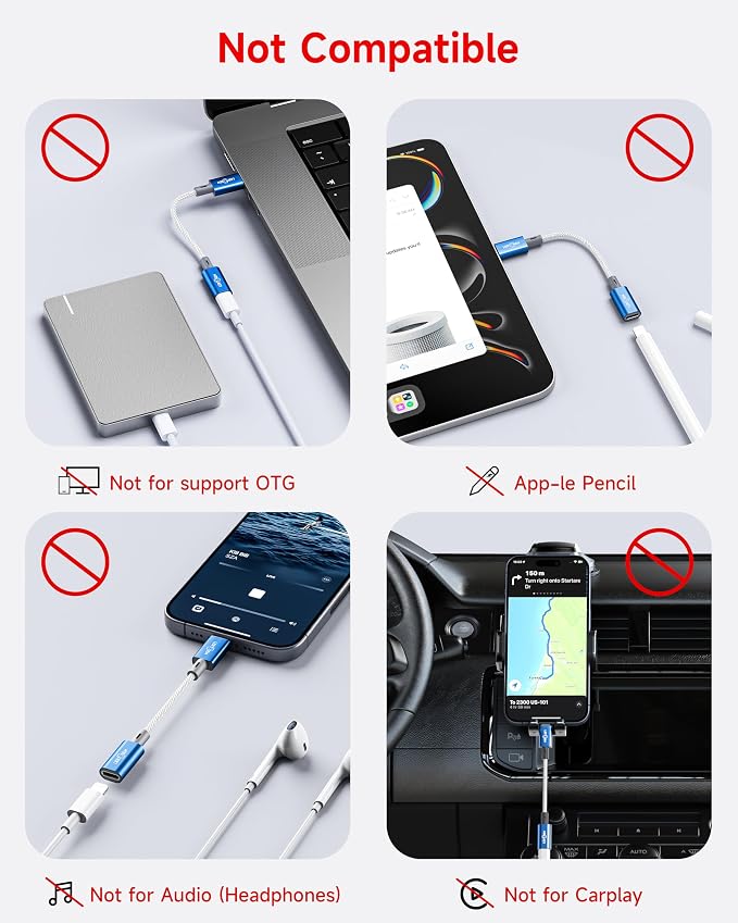 2 Pack Lightning to USB C Adapter, Lightning Female to USB C Male Cable Adapter - Image 9