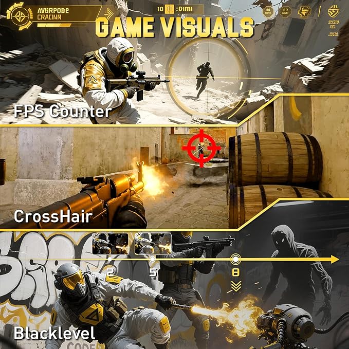 SANSUI 24.5 Inch Gaming Monitor 300Hz, QHD 2560×1440 Computer Monitor, 1ms Fast - Image 3