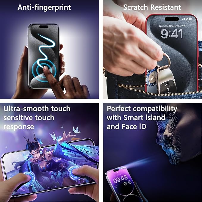 9H Tempered Glass, Full Coverage, Anti-Fingerprint, Auto Dust Removal, - Image 5