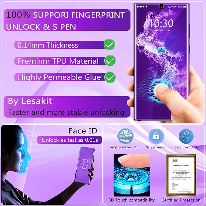 Lesakit Anti-Blue Light Privacy Screen Protector - Image 4