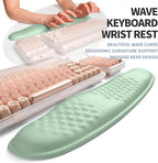 2-in-1 Ergonomic Set, Wave Keyboard Wrist Rest and Massage Slope Mouse Pad - Image 2