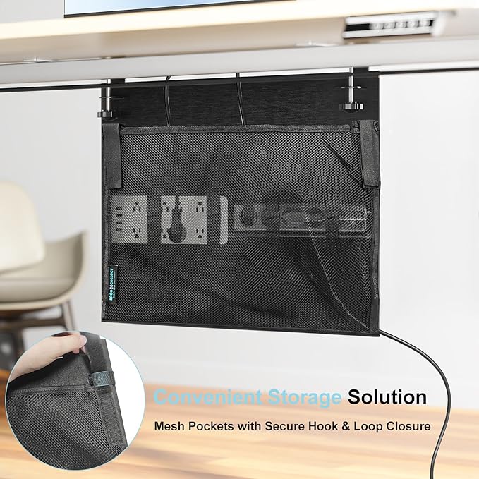 No Drill Under Desk Cable Management and Privacy Panel 2 in 1 | Modesty Panel - Image 3