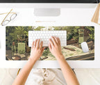 Cute Green Plants Desk Mat Anime Sage Mouse Pad Gaming Desk Pad XL, Kawaii - Image 4
