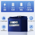 TYKOOL YIX30L/YTX30L-BS High Performance LiFePO4 Lithium Motorcycle Battery - Image 5