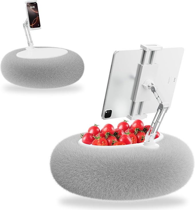 KABCON Pillow Tablet Stand for Kindle, 360°Adjustable Aluminum Pole Phone Holder by KABCON