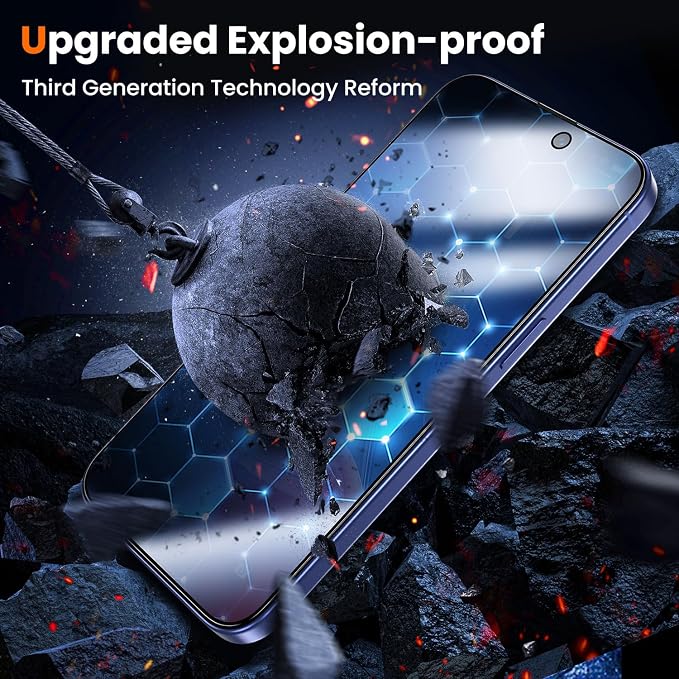 UniqueMe for iPhone 15 Plus / 16 Plus Privacy Screen Protector - Image 6