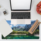 Desk Mat, Lake Mountain Landscape Desk Pad, The Alps Large Gaming Mouse Pad - Image 7