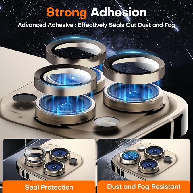 Camera Lens Protector for iPhone 16 Pro Max/16 Pro/15 Pro Max/15 Pro/14 Pro - Image 3