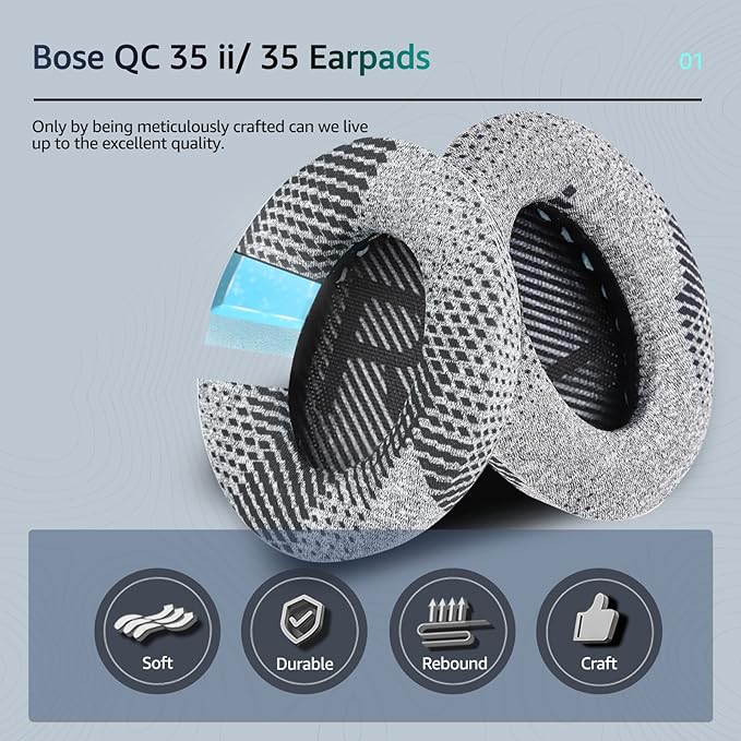 Cooling-Gel QuietComfort 35 / QC35 ii Replacement Ear Pads - Image 3