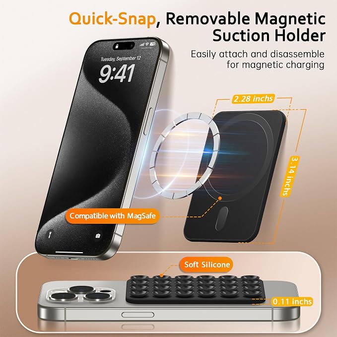GONEZ Magnetic Suction Cup Phone Mount - Image 5