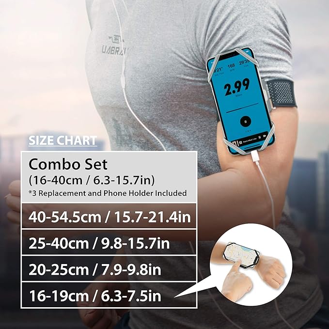 BONE Run Tie, Running Cell Phone Holder, Skin-Friendly & Washable Silicone - Image 7