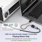 Cubilux USB A to TOSLINK Optical Audio Adapter, Unidirectional USB Type A to - Image 4