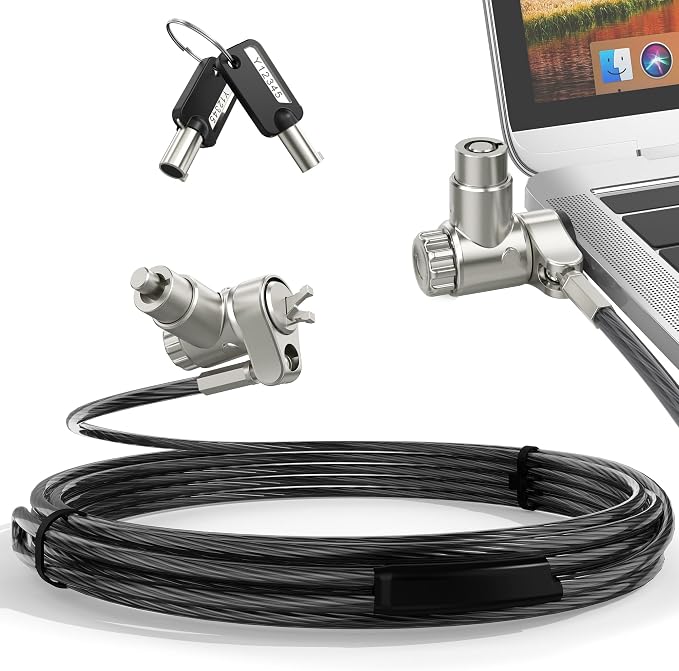 AboveTEK 3-in-1 Universal Laptop Cable Lock, Professional Laptop Security Lock by AboveTEK