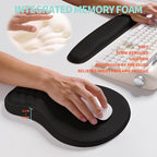 2-in-1 Ergonomic Set, Wave Rise Keyboard Wrist Rest and Massage Bulge Slope - Image 4