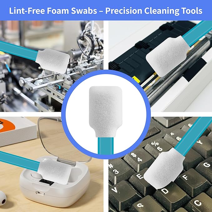 Lint-Free Lab/Printer/Optical Printheads – 300 Pcs Foam Swabs - Image 3