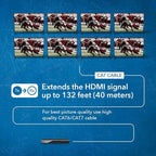 OREI HDMI Extender Splitter 1 in 8 Out Over CAT6/7 Cable 4K@30Hz - Image 3