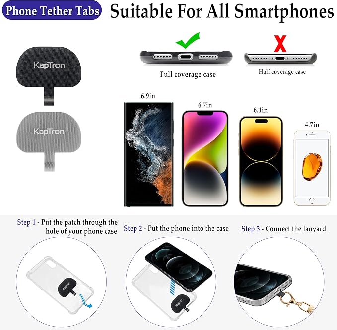 Universal Phone Lanyard with Wrist Strap, Adjustable Crossbody Cell Phone - Image 2