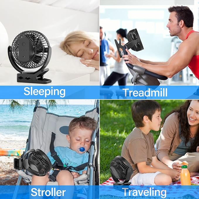Portable Magnetic USB Clip on Fan - Image 2