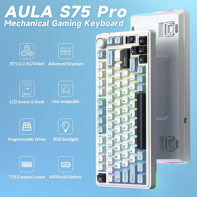 AULA S75 PRO Wireless Mechanical Keyboard - Image 2
