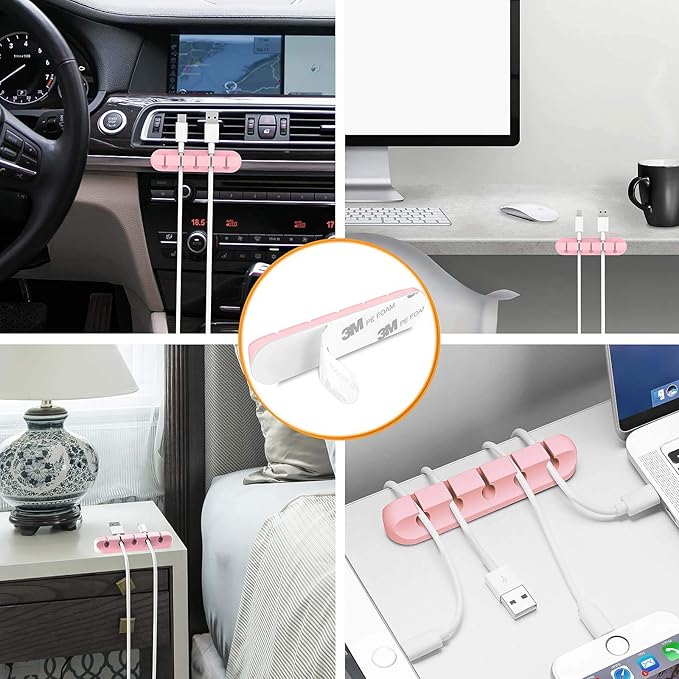 Pink Desk Cable Organizer - Image 7