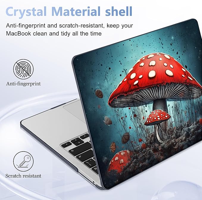 May Chen for New MacBook Pro 13 Case 2022 2020 Release, Plastic Crystal Hard - Image 8