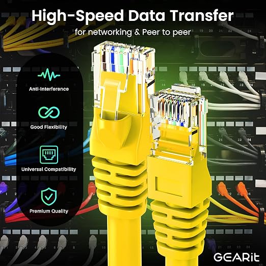 GearIT Cat 6 Ethernet Cable Cat6 Network Patch, Snagless Cord, Internet - Image 3