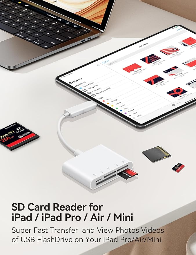 BnmxTek USB-A and USB-C to SD Card Reader, Trail Camera Card Adapter - Image 5