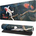 Fish Art Mouse Pad 31.5x11.8 Inch Japanese Gaming Full Desk Mousepad Extended by Siski