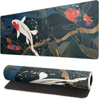 Fish Art Mouse Pad 31.5x11.8 Inch Japanese Gaming Full Desk Mousepad Extended by Siski