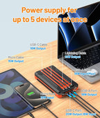 Power Bank Solar Charger 46800mAh Built in 4 Cables 3 Foldable Solar Panels - Image 6
