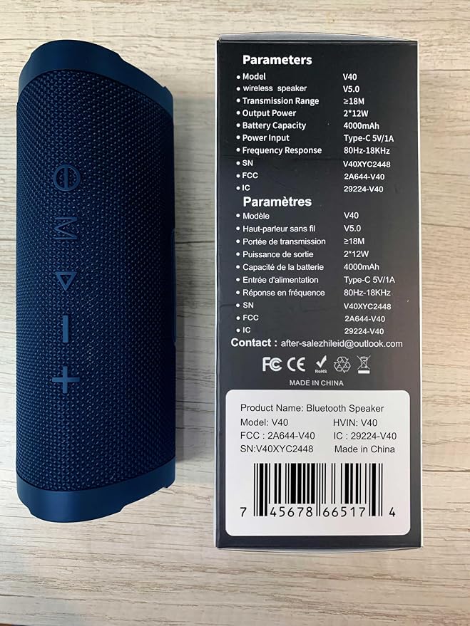 Vanzon Bluetooth Speakers V40 Portable Wireless Speaker V5.0 - Image 6
