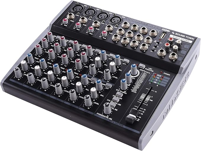 Sound Town Professional 12-Channel Audio Mixer - Image 2